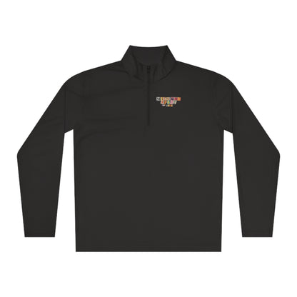 "Cutout Letters" Quarter-Zip Pullover