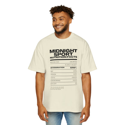 "Nutrition Label" Oversized Tee