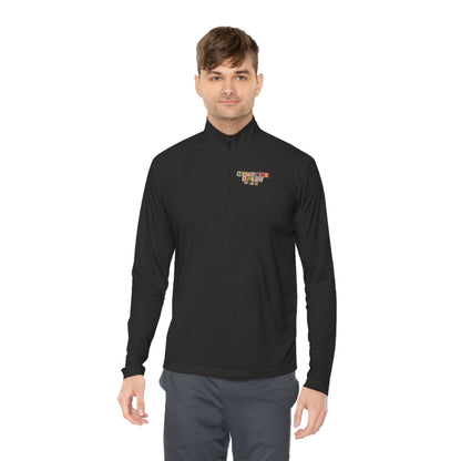 "Cutout Letters" Quarter-Zip Pullover