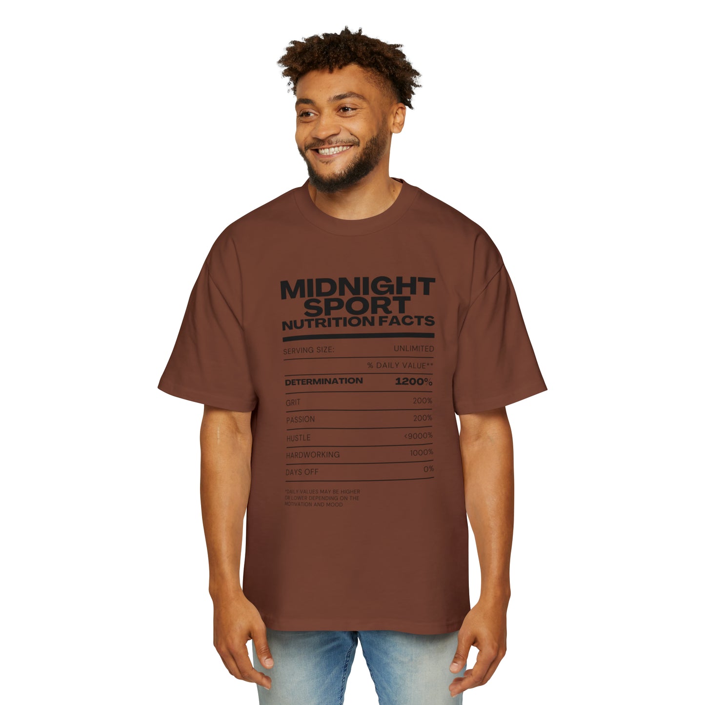 "Nutrition Label" Oversized Tee