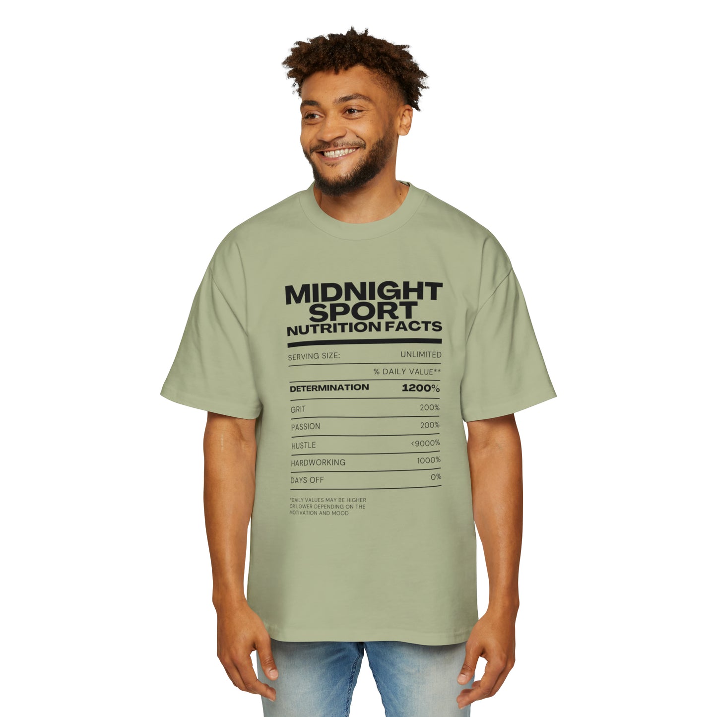 "Nutrition Label" Oversized Tee