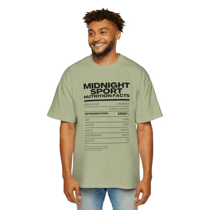 "Nutrition Label" Oversized Tee