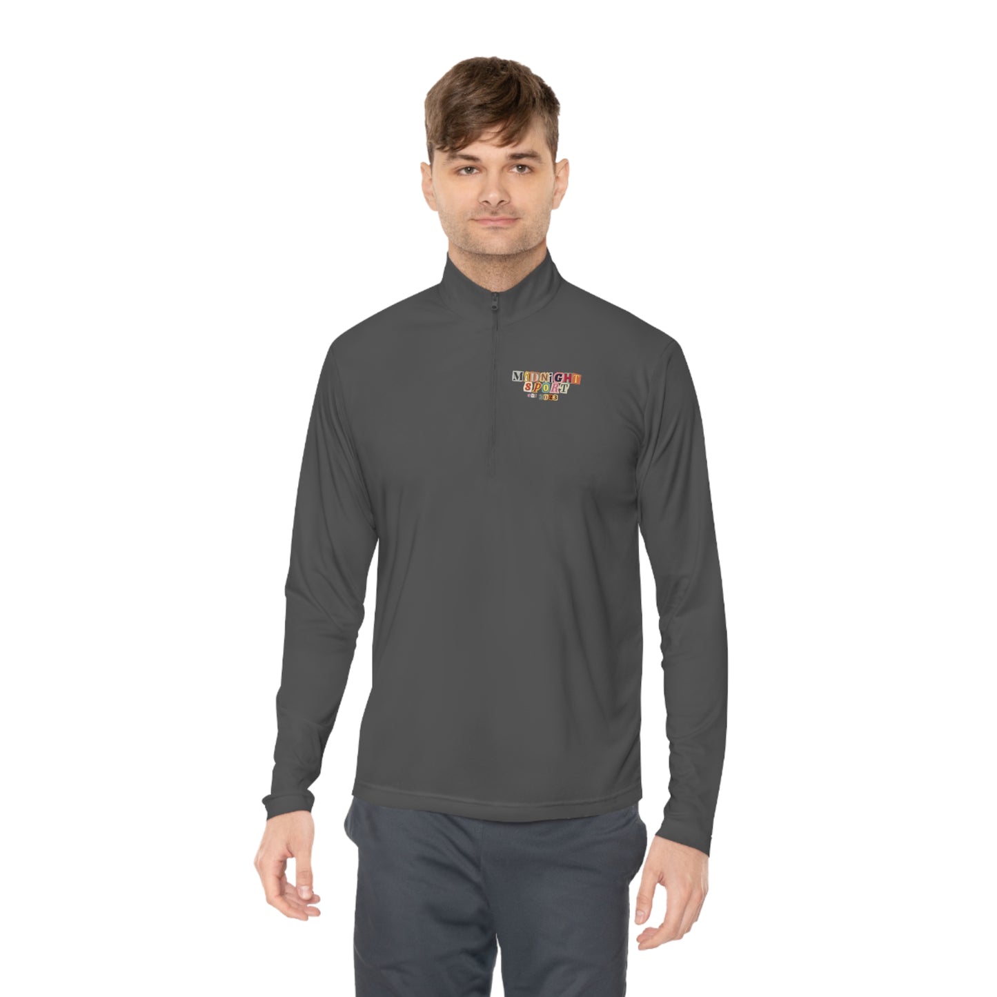"Cutout Letters" Quarter-Zip Pullover