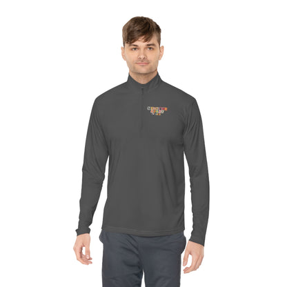 "Cutout Letters" Quarter-Zip Pullover