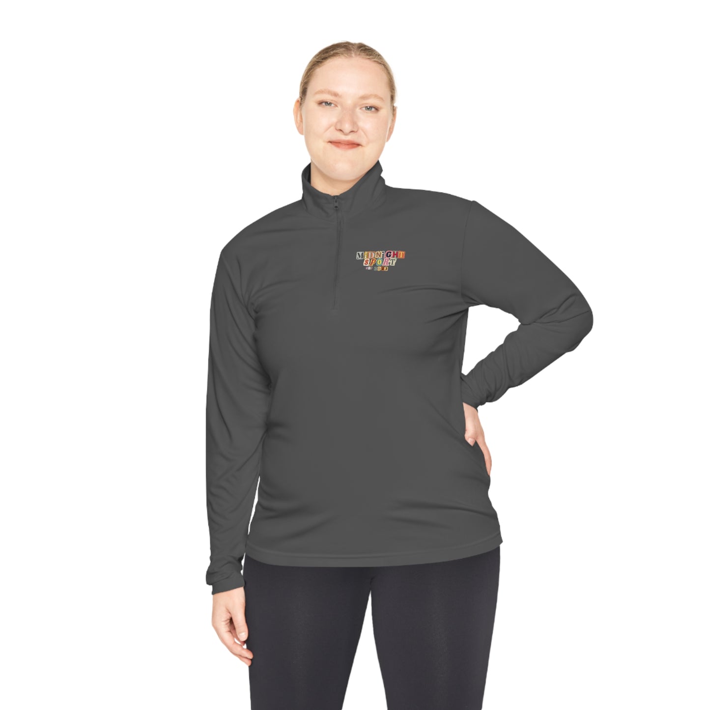 "Cutout Letters" Quarter-Zip Pullover
