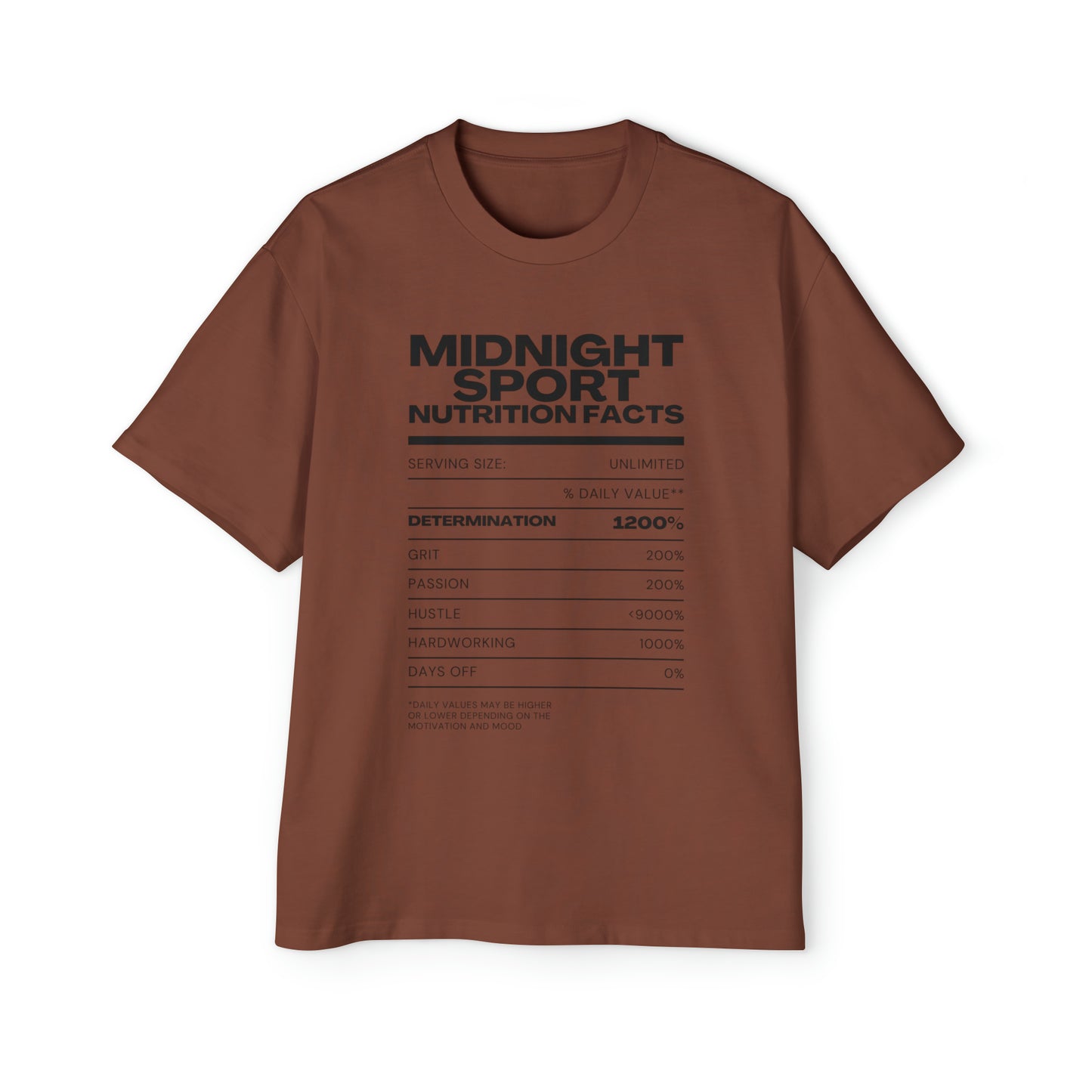 "Nutrition Label" Oversized Tee