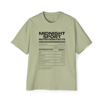 "Nutrition Label" Oversized Tee