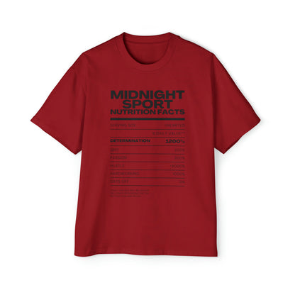 "Nutrition Label" Oversized Tee