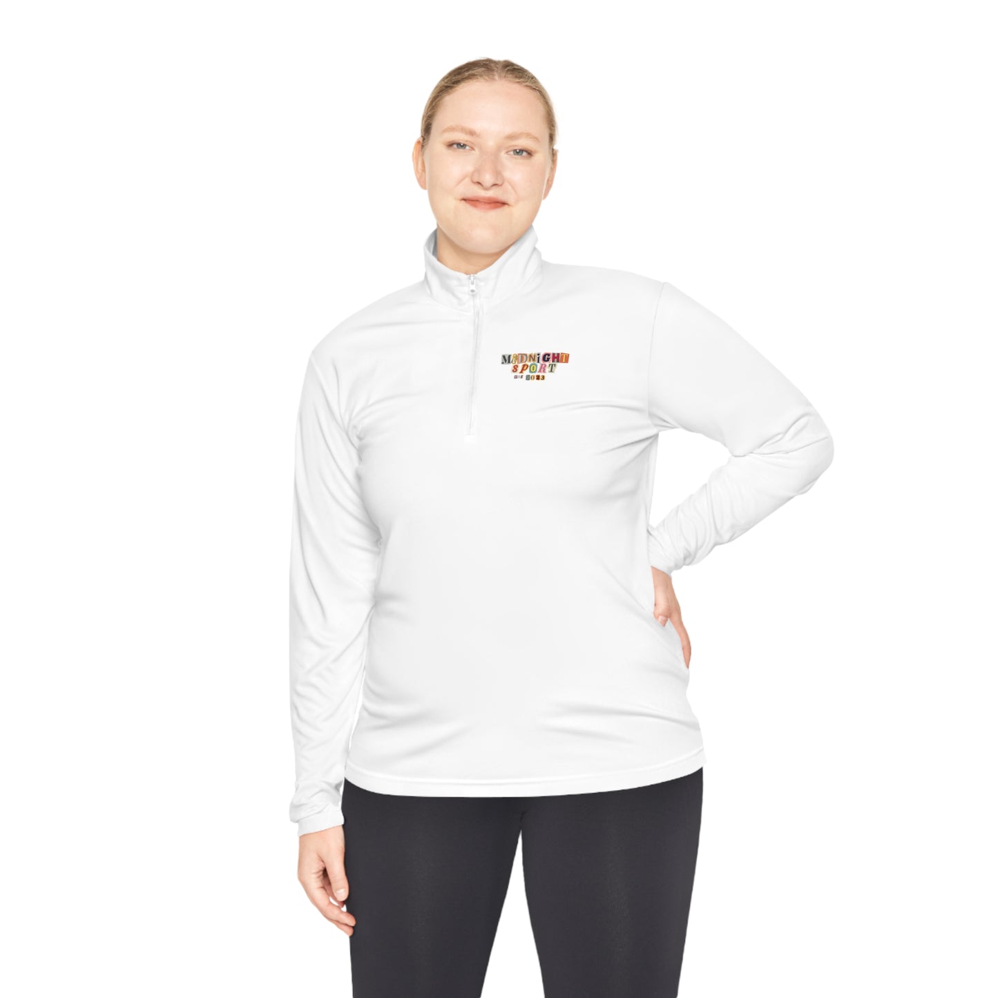 "Cutout Letters" Quarter-Zip Pullover