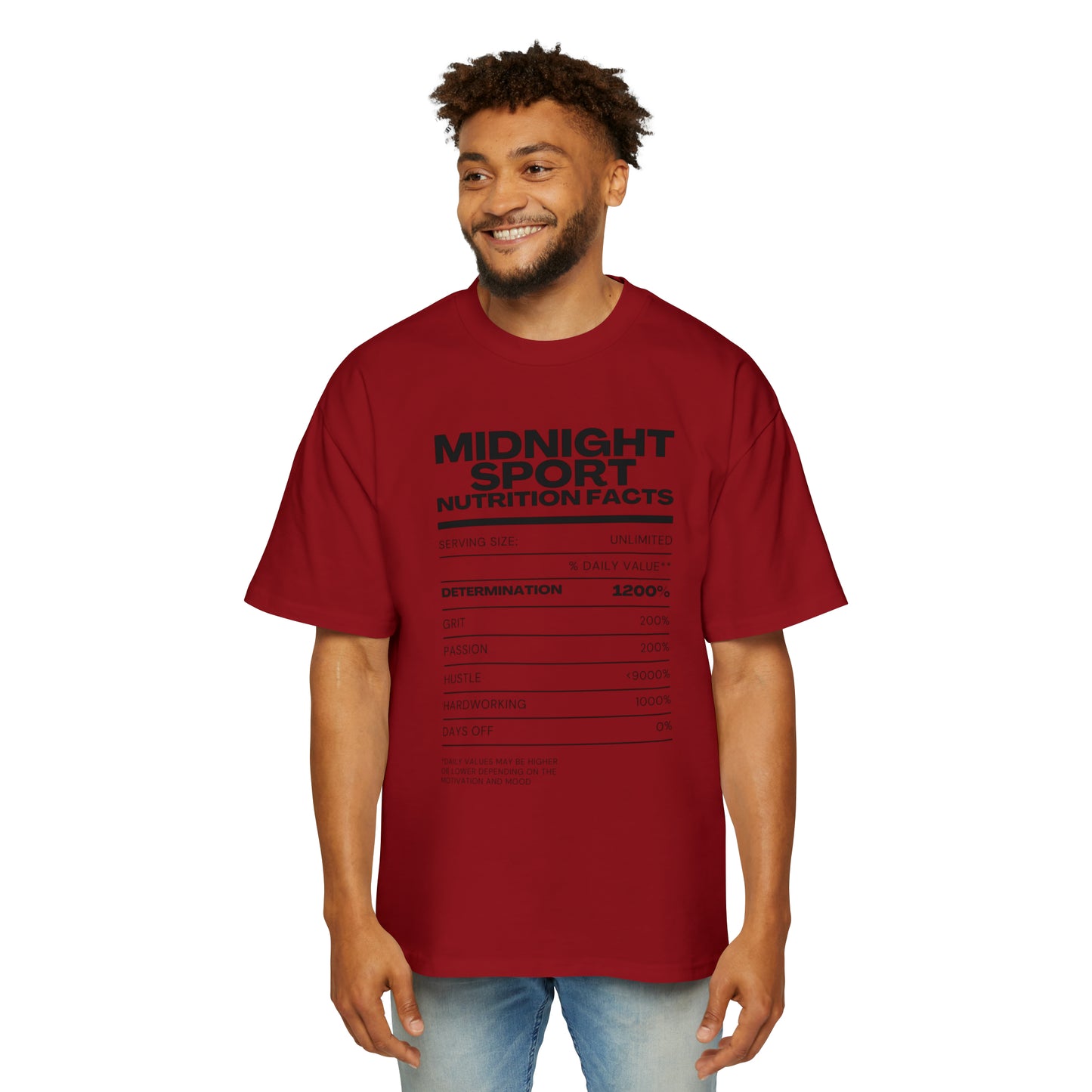 "Nutrition Label" Oversized Tee