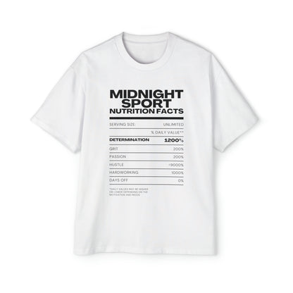 "Nutrition Label" Oversized Tee